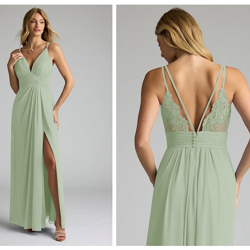 AZAZIE MAREN ALLURE Dusty Sage Chiffon
